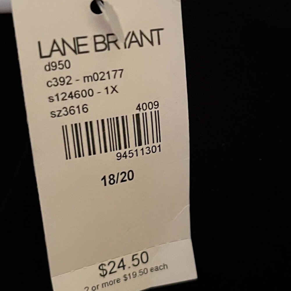 NEW} "2 For 1" - Lane Bryant Tee Shirts, Chocolate Brown & Black - Size 18-20 - Picture 7 of 10